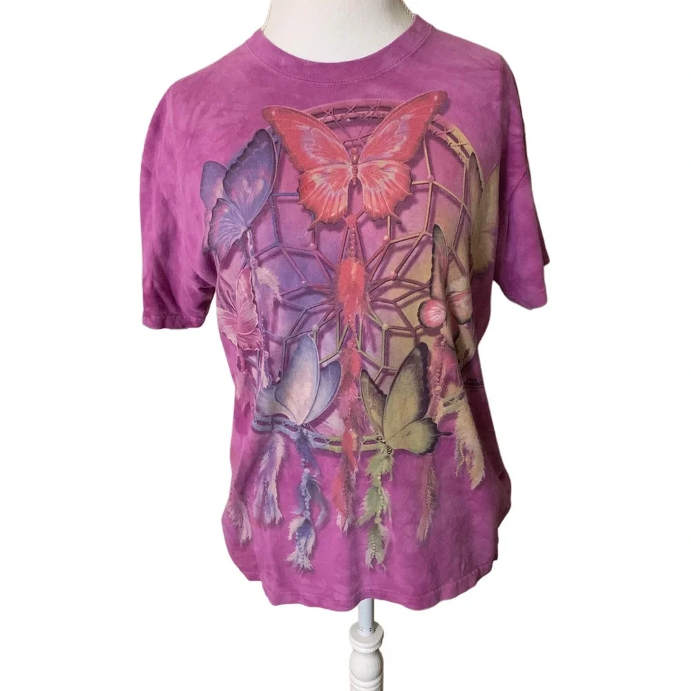 The Mountain Purple Dreamcatcher & Butterfly T-shirt - Picture 1 of 6